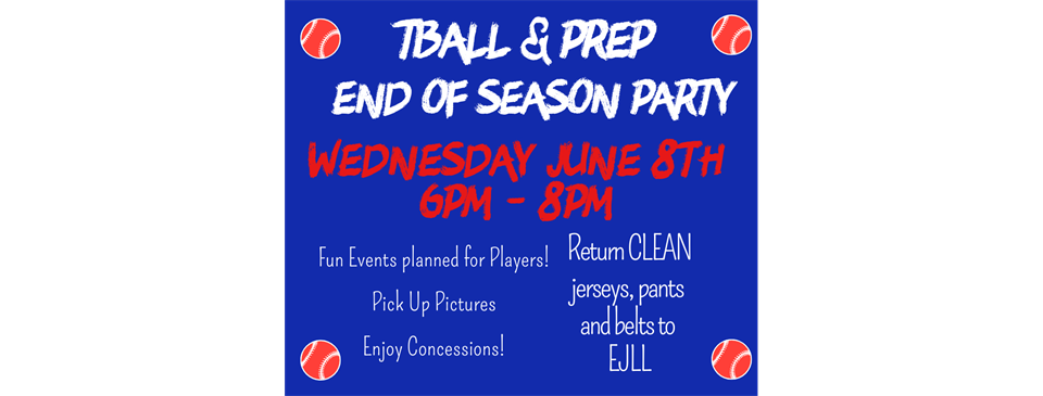 Tball/Prep - June 8th